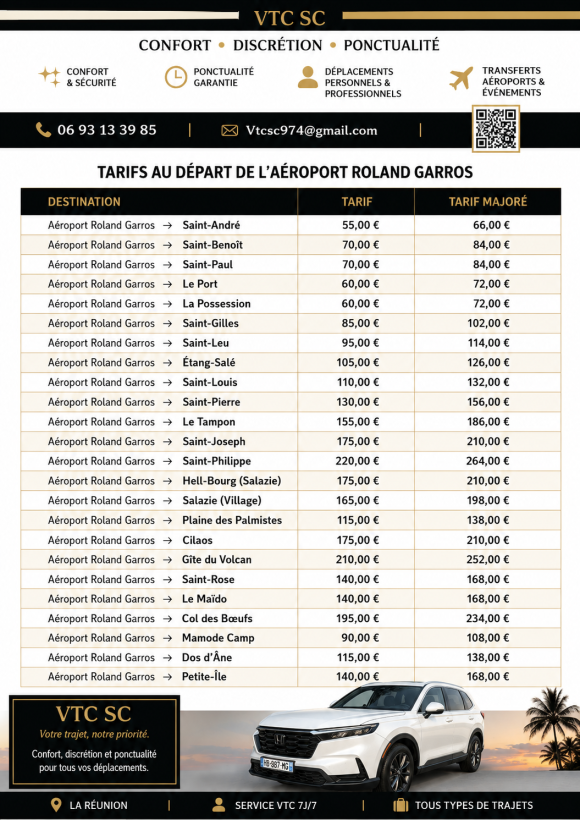 Transfert Aéroport Bras Panon - Chauffeur Privé VTC 1